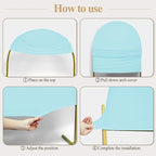 Ledido Wedding Arch Backdrop Cover 7.2FT Arch Covers Fitted Stretchy Spandex Round Top Stand Backdrop Cover for Wedding Banquet Ceremony Birthday Party Baby Shower Event Decoration,Blue