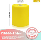 6" x 200 Yards Yellow Tulle Fabric Rolls, Yellow Spool Tulle Ribbon for DIY Tutu Skirt Wedding Decoration Baby Shower Birthday Party Backdrop Gift Wrapping Bow Craft Supplies