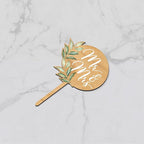 12 PCS Wedding Cupcake Toppers Green Mr & Mrs Wedding Cake Cupcake Decorations in Wood