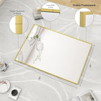 BEAUTYPEAK Wall Mirror 26" x 38" Rectangle Mirror with Aluminum Alloy Frame Hanging Mirror, Gold
