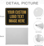 Custom Signs Outdoor Metal Sign Customized Sign - Custom Personalized Metal Signs Make Your Own Sign Add Text Photo Logo For Office Business Workplace Home Bar Indoor Outdoor Use 8"x12"