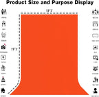 5x7FT Orange Screen Backdrop for Photography Solid Color Photoshoot Background High Density Portrait Screen Studio Art Props