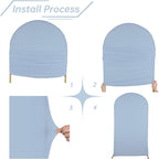 bricia Wedding Arch Backdrop Stand Cover, 5FT Double Sided Stretchy Arch Cover Fitted Wedding Birthday Party Banquet Decoration (Bluemist 60''Lx25.2''W)