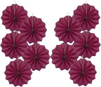Red Party Decorations,Paper Decorations for Party,Girls Party Decorations Party Paper Fans Bulk 8in,Anniversary Decorations for Party 30 Color DIY Set （Wine Red）
