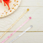 100-PCS Gold Pink Silver Glitter Plastic Swizzle Sticks, Crystal Cake Pops, Cocktail Coffee Drink Stirrers, Stir Sticks for Christmas Party Wedding, 7.24 Inch