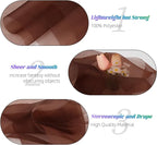 Crystal Organza Fabric Tulle 11 Inch by 50 Yards Sheer Tulle Rolls for DIY Craft Wedding Party Baby Shower Decor Gift Wrapping Party Supplies (Brown)