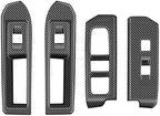 4pcs Carbon Fiber Style Front Rear Doors Window Glass Lift Switch Panel Cover Decorative Sticker Protection Car Interior Accessories for Toyota Tacoma 2024 2025 KT05