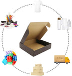 24 Pack 9x8x2 Inches Black Shipping Boxes，3 Layers Corrugated Cardboard Box, Black Mailer Boxes for Packaging Small Business Mailing Gifts Giving Products Wrap Boxes (9''x8''x2'')