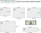 TheDisplayGuys - 25-Pack #53 Kraft Paper Cardboard Gift Boxes/Jewelry Cases w. Cotton Padding & Lid - Light Lavender - (5.4" x 3.9" x 1.0")