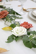 Floroom Artificial Flowers 50pcs Real Looking Ivory Foam Fake Roses with Stems for DIY Wedding Bouquets White Baby Shower Centerpieces Floral Arrangements Party Tables Home Decorations