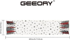 GEEORY Christmas Table Runner 13x60 Inch, Xmas Tees Snowflakes Holiday Decorative Farmhouse Table Decoration for Kitchen Dinning, Indoor Outdoor Dinner Party Decor ((Red & Black) GT165-60