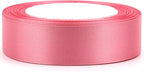 Rose Gold Solid Satin Ribbon 1 Inch 25 Yards Solid Polyester Fabric Ribbon for Gift Wrapping Wedding Christmas Baby Shower Birthday Party Decoration Handmade Immortal Flower Craft