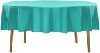 70 inch Round Tablecloth Washable Polyester Table Cloth Decorative Table Cover for Wedding Party Dining Banquet（70 inch,Turquoise）