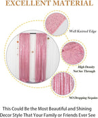 ShiDianYi Sequin Curtain Backdrop 2 Panels 4FTx6FT Fuchsia Pink Backdrop Curtain Photo Booth Backdrop 48inx72in -190425E