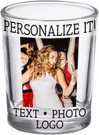 21st Birthday Custom Shot Glass 2.5oz, Personalized Picture Funny Party Favor, Customized 21st Drinking Gift, Legal Age Shot Glass, Printed Photo Gift For Son Daughter Friends