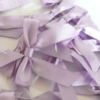 50pcs 2-1/2" Lavender Satin Ribbon Bows with Twist Ties Mini Ribbon Bows for Candy Partiy Decoration Gift Packing&Wrapping Accessoried(Lavender)