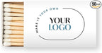 Weddingstar Matchboxes Stickers for Corporate Gift - Your Business Logo - Pack of 50 White