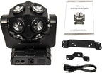 Moving Head DJ Light Party RGBW LED Beam Lights DMX 512 Strobe Light with Sound Activated 360°Rotation Stage Lighting Equipment for Events DJ KTV Disco Wedding Concert Festival