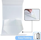 LIFELUM White Gift Box 13.85 x 8.35 x 4.45 inch Wedding Gifts Box for Bridesmaid Proposal Gifts for Gifts with Card, Ribbon, Shredded Paper Filler Gift Packaging (1 Pcs)