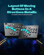 Borcham Haute42 M16 All-Button Arcade Stick, Leverless Arcade Controller with DIY RGB & Turbo Functions, Compatible with PC/Ps3/Ps4/Switch/Steam Deck, Supports Hot Swap & SOCD