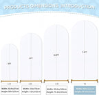 SoarDream 7.2FT Wedding Arch Cover White Spandex Fitted Wedding Arch Stand Covers Fitted for Round Top Chiara Arch Cover Fabric Stretchy Backdrop for Bridal Baby Shower Birthday Party Balloon Decor