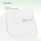 50 Pack 5x7 Envelopes Letter Size, White A7 Envelopes Self Seal for Wedding Invitation, Envelope 5.4x7.6 for Greeting Cards, Photos, Baby Shower, Graduation, Thank You Cards, Announcements
