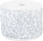 49FT Acrylic Crystal Garland, Clear Diamond-Shaped Crystal Bead Strands, DIY Crystal Beads String Roll for Wedding Decorations Party Decorations Beaded Curtain Crafting Projects