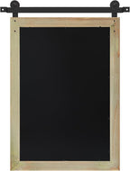 COGOOD Farmhouse Barn Door Mirror - 21" x 30" Rustic Wood Framed Wall Mirror for Bathroom, Living Room, Entryway Wall Decor (Burlywood)