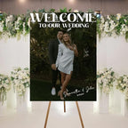 Welcome To Our Wedding Sign, Personalized Wedding Welcome Sign, Wedding Welcome Sign Wedding Photo Reception Welcome Sign for Wedding Entrance, Customized Wedding Welcome Sign With Your Photo