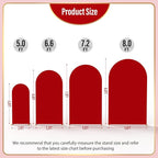 LEBENGURU Upgraded 7.2FT Wedding Arch Cover, Red Spandex Fitted Arch Backdrop Cover, Round Top Chiara Stand Covers for Birthday Party Baby Shower Banquet Balloon Décor