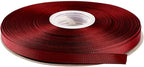 ITIsparkle 3/8" Inch Grosgrain Ribbon 50 Yards-Roll Set for Gift Wrapping Scrap Books Party Favor Hair Braids Baby Shower Decoration Cake Decoration Floral Arrangement Craft Supplies, Burgundy 277#