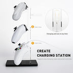 OAPRIRE Universal 3 Tier Controller Holder and Headset Stand for PS4 PS5 XBOX ONE SWITCH, Controller Stand Gaming Accessories, Build Your Game Fortresses (Black)