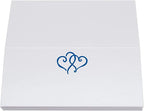 Linked Hearts Place Cards, Royal Blue (Choose Color), Set of 150, Pre-cut and Scored - Wedding, Party, Dinner, and Special Events - Made in the USA