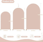 6.6FT Nude Arch Backdrop Cover - Polyester Fitted Wedding Arch Stand Covers Round Top Chiara Arch Backdrop Cover for Birthday Party Banquet Photo Background Decoration