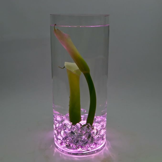 KITOSUN Submersible LED Lights cr2032 Battery Powered Underwater Waterproof LED Tea Light Candles for Events Wedding Centerpieces Vase Floral Xmas Holidays Home Decor Lighting(Pack of 12) (Purple)