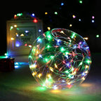 MUMUXI 20 Pack 3.3ft Fairy Lights Battery Operated String Lights, Mini LED Battery Powered Colored Waterproof Indoor Silver Wire Firefly Mason Jar Decor, Multicolor