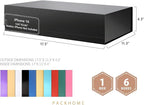 PACKHOME 6 Extra Large Gift Boxes 17.5x11.3x4.3 Inches, Sturdy Shirt Boxes with Magnetic Lids for Clothes and Large Gifts (Glossy Black)