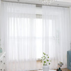 Window White Sheer Curtains 160 Inches Long 2 Panels Sheer White Curtains Basic Rod Pocket Panel for Bedroom Children Living Room Yard Kitchen (White, 52" W x 160" L | 2 pcs)