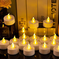Nancia Tea Lights, 50PACK Flameless LED Tea Lights Candles, Flickering Warm Yellow, 200 Hours Battery-Powered Tea Light, Ideal Party, Wedding, Birthday, Gifts Home Decoration