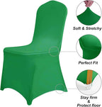 SUPERO Waterproof Spandex Chair Cover 25PCS, Stretch Dining Chair Covers, Polyester Outdoor Chair Covers, Protector Stretch Chair Cover for Party Universal, Banquet, Wedding Event, Hotel(Emerald)