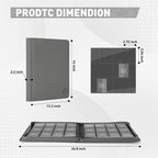 Premium Card Binder 12 Pocket for 720 Pockets Trading Card Binder, PU Zipper Card Collection Album, Sturdy Side-Loading Card Book Holder for MTG, TCG, Game Cards, Sports Cards