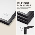 Opposite Wall - 24x36 in - Black Picture Frame - Lightweight, Versatile & Shatterproof - Large Wall Hanging Photo or Poster Frame - Wall Decor for Office, Gallery & Home