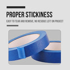 Lichamp 4 Pack Blue Painters Tape 1 inch, Blue Masking Tape 1 inch x 55 Yards x 4 Rolls (220 Total Yards)