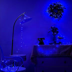 24 Pack LED Fairy Lights Battery Operated 7Ft 20Led Mini String Lights Waterproof Christmas for Mason Jars Bedroom DIY Party Wedding Christmas Decor Blue