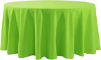 Cupuamon 108 inch Round Tablecloth Washable Polyester Table Cloth Decorative Table Cover for Wedding Party Dining Banquet（108 inch,Apple Green）
