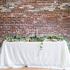 QueenDream White Tablecloth 60x102 Inch Rectangular Sequin Tablecloth for Baby Shower Wedding Banquets or Restaurants
