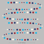 Nautical Party Decorations Circle Dot Garland Navy Blue Red White Hanging Paper Polka Dot Streamer for Nautical Pirate Ahoy Achor Baby Shower Birthday Wedding Bridal Shower Bachelorette Party Supplies