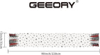 GEEORY Christmas Table Runner 13x90 Inch, Xmas Tees Snowflakes Holiday Decorative Farmhouse Table Decoration for Kitchen Dinning, Indoor Outdoor Dinner Party Decor ((Red & Black) GT165-90