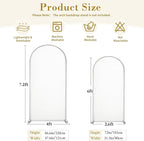 Navy Blue Arch Covers Set of 2, Navy Blue Backdrop Covers 7.2FT 6FT Stretchy Spandex Fitted Arch Stand Cover for Baby Shower, Wedding, Birthday Party Decor with Double-Sided Design