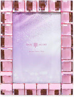 Isaac Jacobs Decorative Sparkling Light Pink Jewel Picture Frame, Photo Display & Home Décor (4x6, Light Pink)
